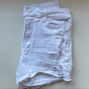 Abercrombie high rise distressed shorts